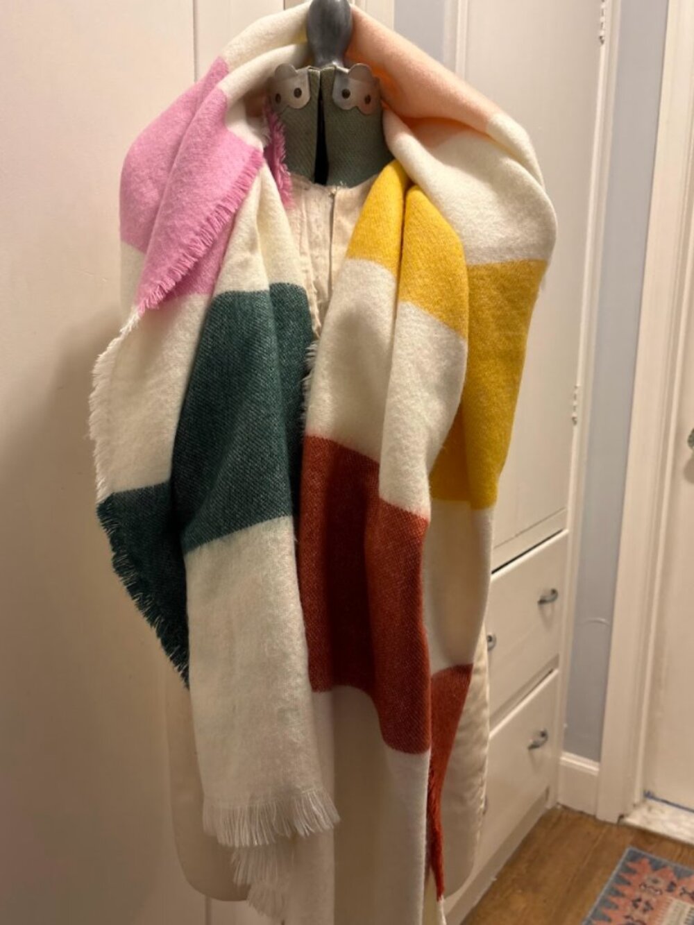 Madewell Stripe Fringe Blanket Scarf Warm Multicolour Fall Wrap